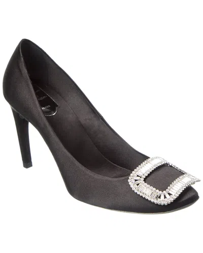 Roger Vivier Belle Satin Pump In Black