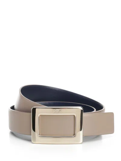 Roger Vivier Belle Viver Belts Beige