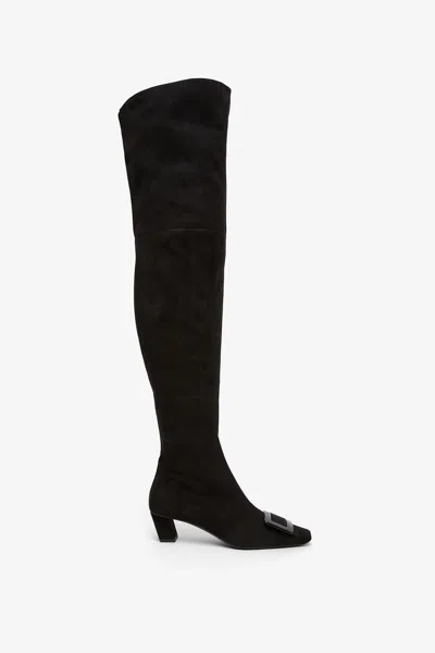 Roger Vivier Belle Vivier 45 Black Boots