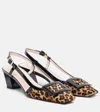 Roger Vivier Belle Vivier 45 Patent Leather-trimmed Leopard-print Pony Hair Slingback Pumps In Brown
