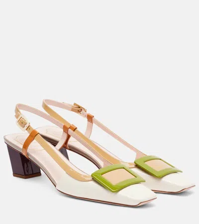 Roger Vivier Belle Vivier 45 Leather Slingback Pumps In Multi