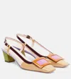 Roger Vivier Belle Vivier 45 Color-block Patent-leather Slingback Pumps In Multi