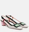 Roger Vivier Belle Vivier Multicolour Patent Leather Slingback In Multi