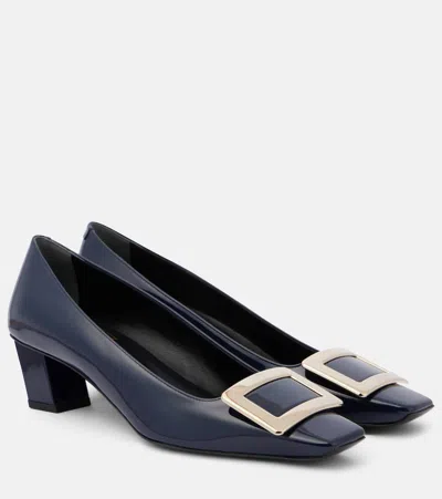 ROGER VIVIER BELLE VIVIER 45 PATENT LEATHER PUMPS