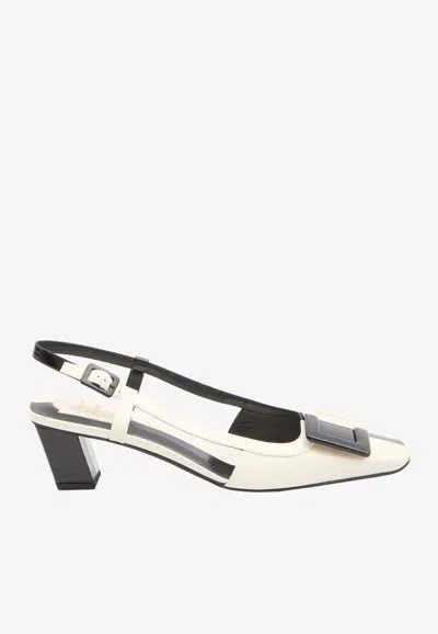 Roger Vivier Belle Vivier Slingback Pumps In Patent Leather In Multi