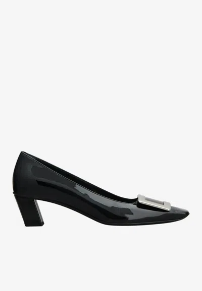 Roger Vivier Belle Vivier 45 Patent Leather Pumps In Black