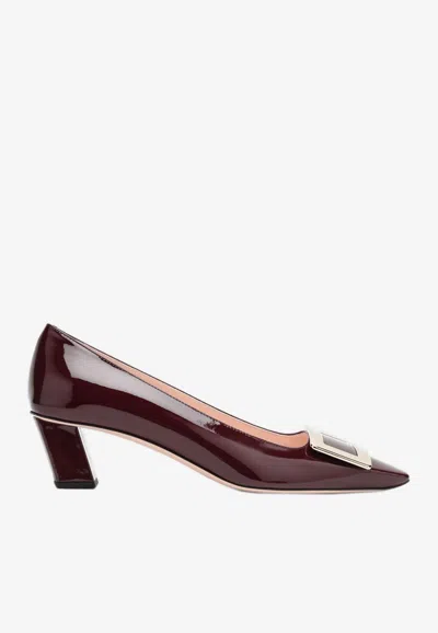 ROGER VIVIER BELLE VIVIER 45 PATENT LEATHER PUMPS