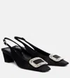 Roger Vivier Belle Vivier 45 Satin Slingback Pumps In Black