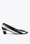 Roger Vivier Belle Vivier 45 Striped Pumps In Multicolor