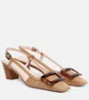 Roger Vivier Belle Vivier Turtle Sling Back 45 Pumps Brown