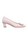 Roger Vivier Belle Vivier 45mm Leather Pumps In Pink