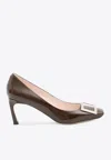 Roger Vivier Belle Vivier 70 Patent Leather Pumps In Brown