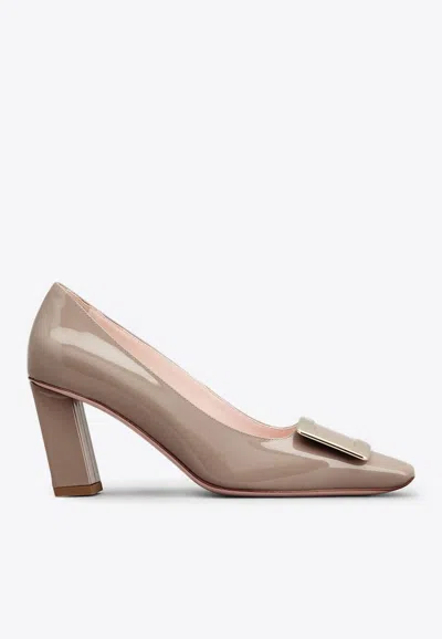 ROGER VIVIER BELLE VIVIER 75 LEATHER PUMPS