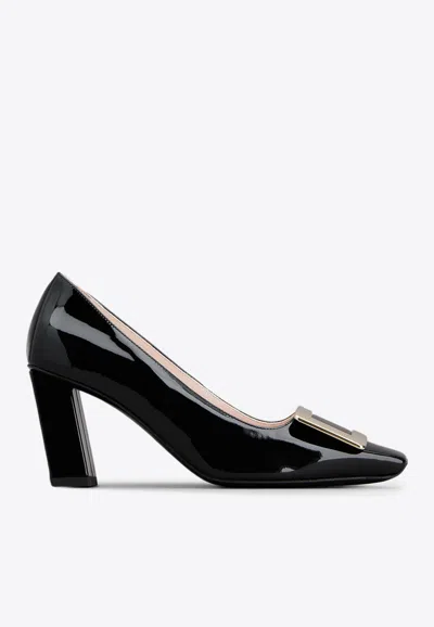Roger Vivier 75mm Belle Vivier Patent Leather Pumps In Black