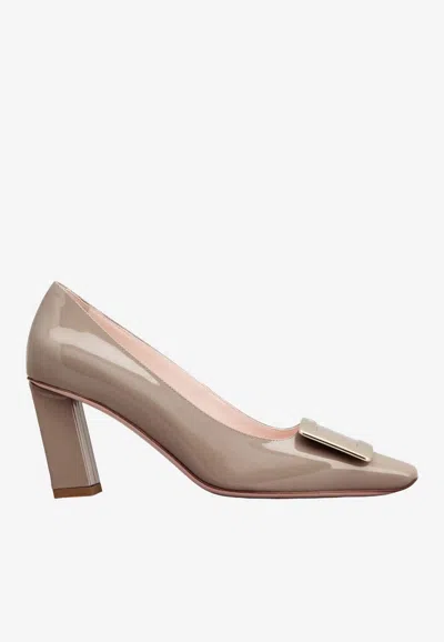 Roger Vivier Belle Vivier 75 Pumps In Patent Leather In Brown