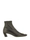 Roger Vivier Belle Vivier Bootie 45 In Black
