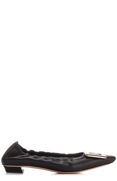 Roger Vivier Belle Vivier Ballerinas In Leather In Black