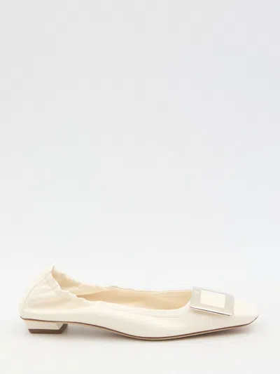 ROGER VIVIER OFF-WHITE OUT OF OFFICE LEATHER SNEAKERS