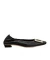 Roger Vivier Belle Vivier Ballet Flats In Black