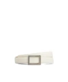 Roger Vivier Belle Vivier Belt In Leather In White