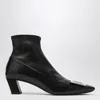 Roger Vivier Belle Vivier Leather Buckle Ankle Booties
