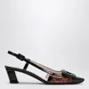 Roger Vivier Slingback-pumps Belle Vivier 45 Aus Lackleder In Brown