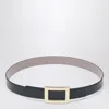 Roger Vivier Belle Vivier Reversible Leather Belt In Black