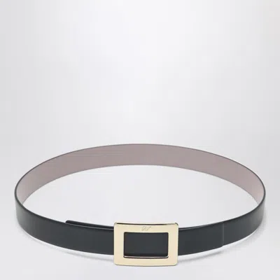 Roger Vivier Belle Vivier Black/pink Leather Belt