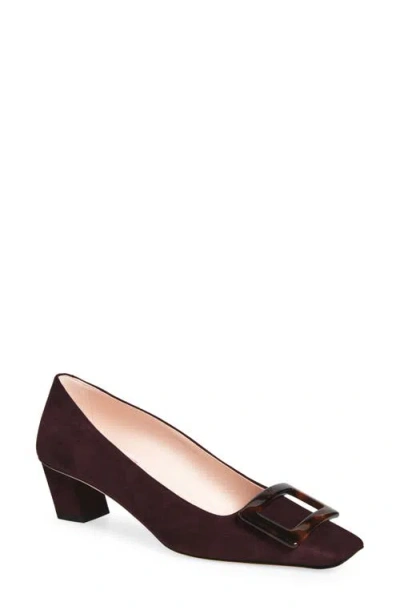 Roger Vivier Belle Vivier Block Heel Pump In Brown