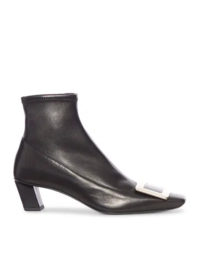 Roger Vivier Belle Vivier Bootie 45 In Black