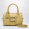 Roger Vivier Belle Vivier Bowling Bag In Yellow Leather In Yellow