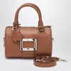 Roger Vivier Belle Vivier Bowling Bag In Cognac Coloured In Brown
