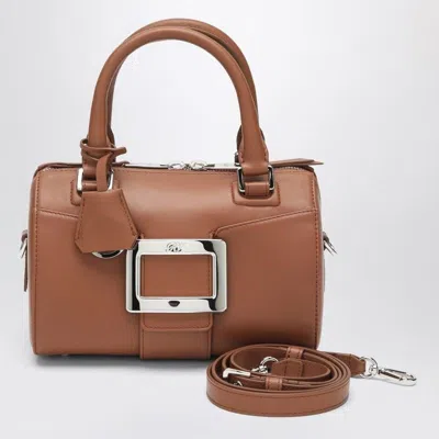 Roger Vivier Belle Vivier Bowling Bag In Cognac Coloured In Brown