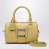 Roger Vivier Belle Vivier Bowling Bag In Yellow Leather In Yellow