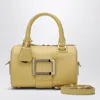 Roger Vivier Belle Vivier Bowling Bag In Yellow Leather In Yellow