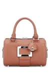 Roger Vivier Belle Vivier Bowling Bag In Cognac Coloured In Brown