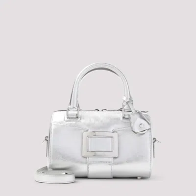 Roger Vivier Belle Vivier Bowling Mini In Argento