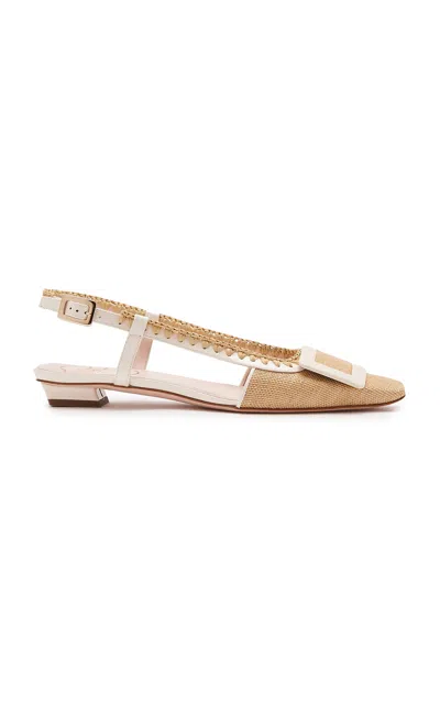 ROGER VIVIER BELLE VIVIER BRAIDED  SLINGBACK FLATS