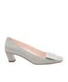 Roger Vivier 45mm Belle Vivier Patent Leather Pumps In Nude