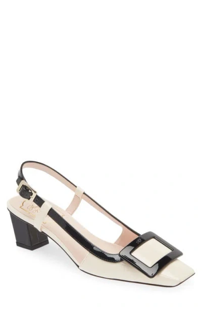 Roger Vivier Belle Vivier Buckle Slingback Pump In Black