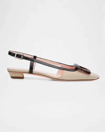 Roger Vivier Belle Vivier Slingback Ballerina Slingback Flat In Neutral