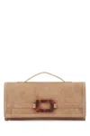 Roger Vivier Belle Vivier Clutch In Brown