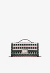 Roger Vivier Rectangular Woven Clutch Bag With Silver-tone Clasp In Multi