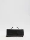 Roger Vivier Belle Vivier Shiny Leather Clutch In Black