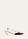 Roger Vivier Shoes In Nero Sunset Red