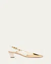 Roger Vivier Belle Vivier Colorblock Slingback Pumps In Oro Scurio Cire