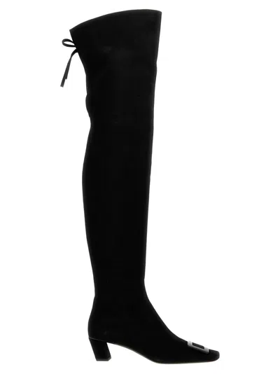 Roger Vivier 'belle Vivier' Cuissard Boots In Black