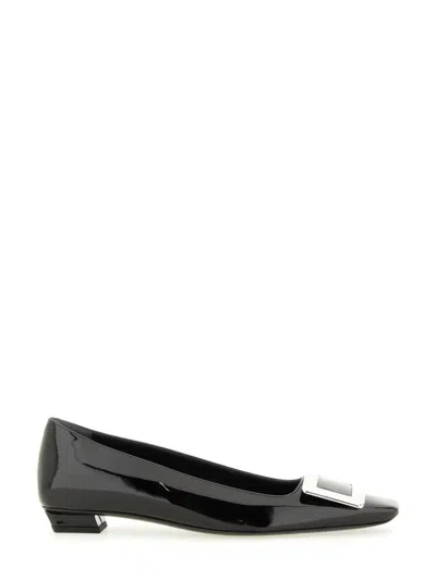 Roger Vivier Belle Vivier Dancer Flats In Black