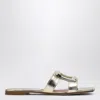 Roger Vivier Viv' By The Sea Metallic Leather Mules