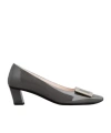 Roger Vivier Belle Vivier Patent Pumps With Metal Buckle In Black